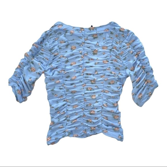 ZARA women's top Floral printed top - Picture 4 of 10